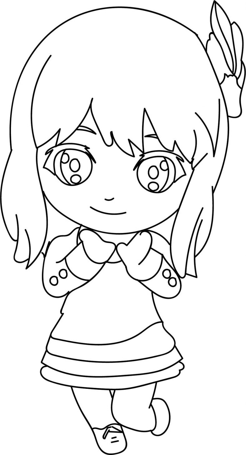 Cute Coloring Pages For Girls Chibi