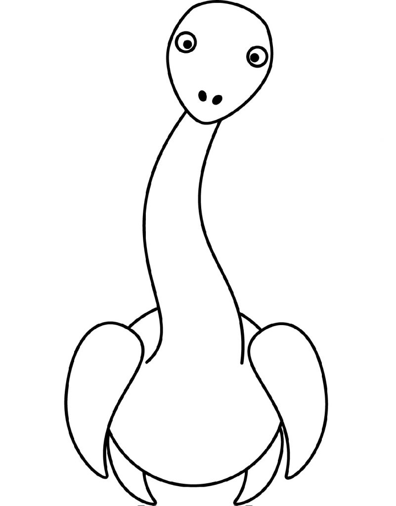 Cute Dinosaur Coloring Pages Easy
