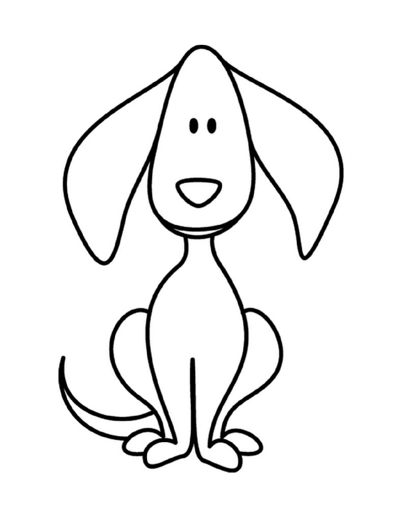 Cute Dog Coloring Pages Easy