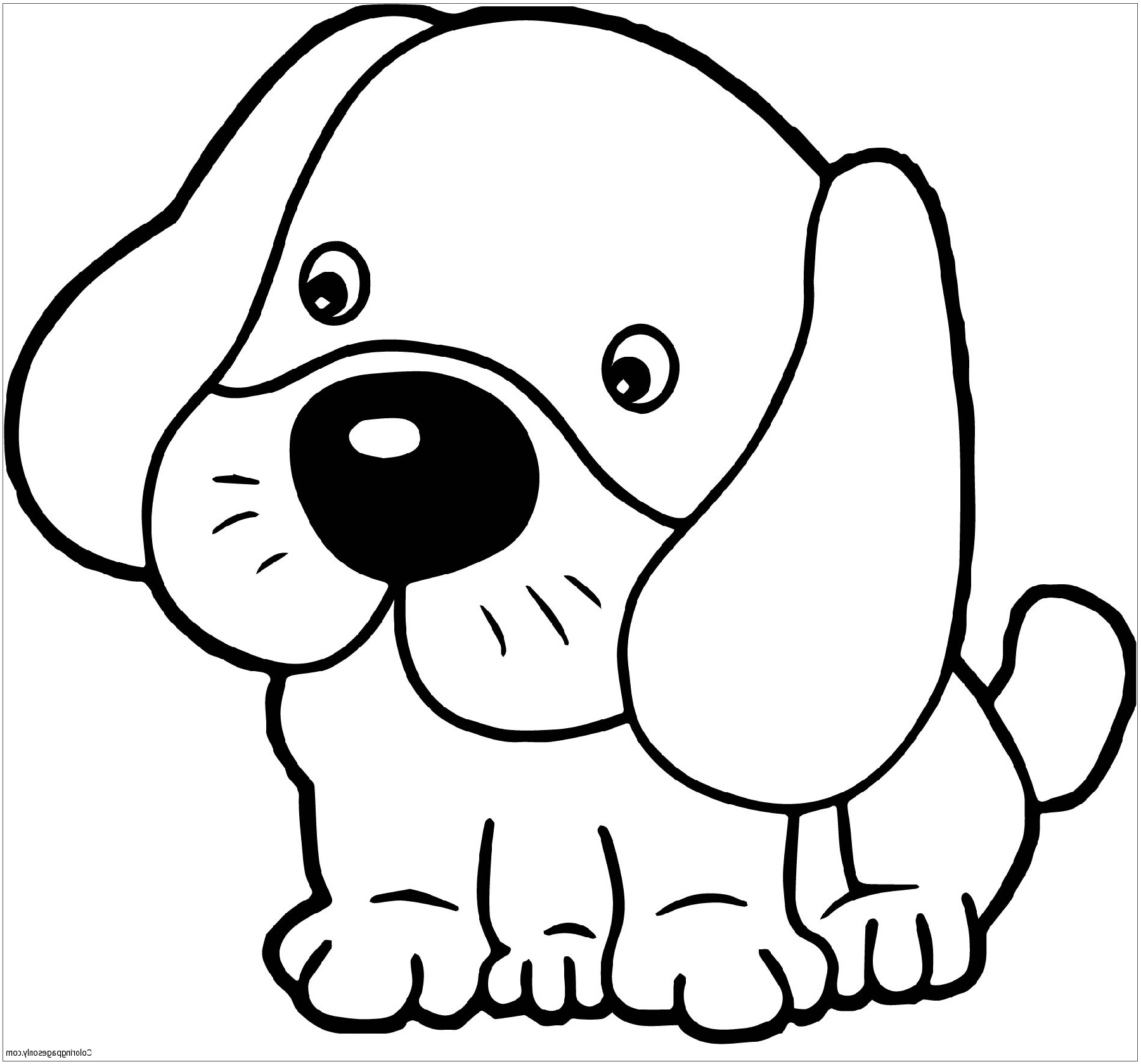 New Cute Dog Coloring Pages for Kids