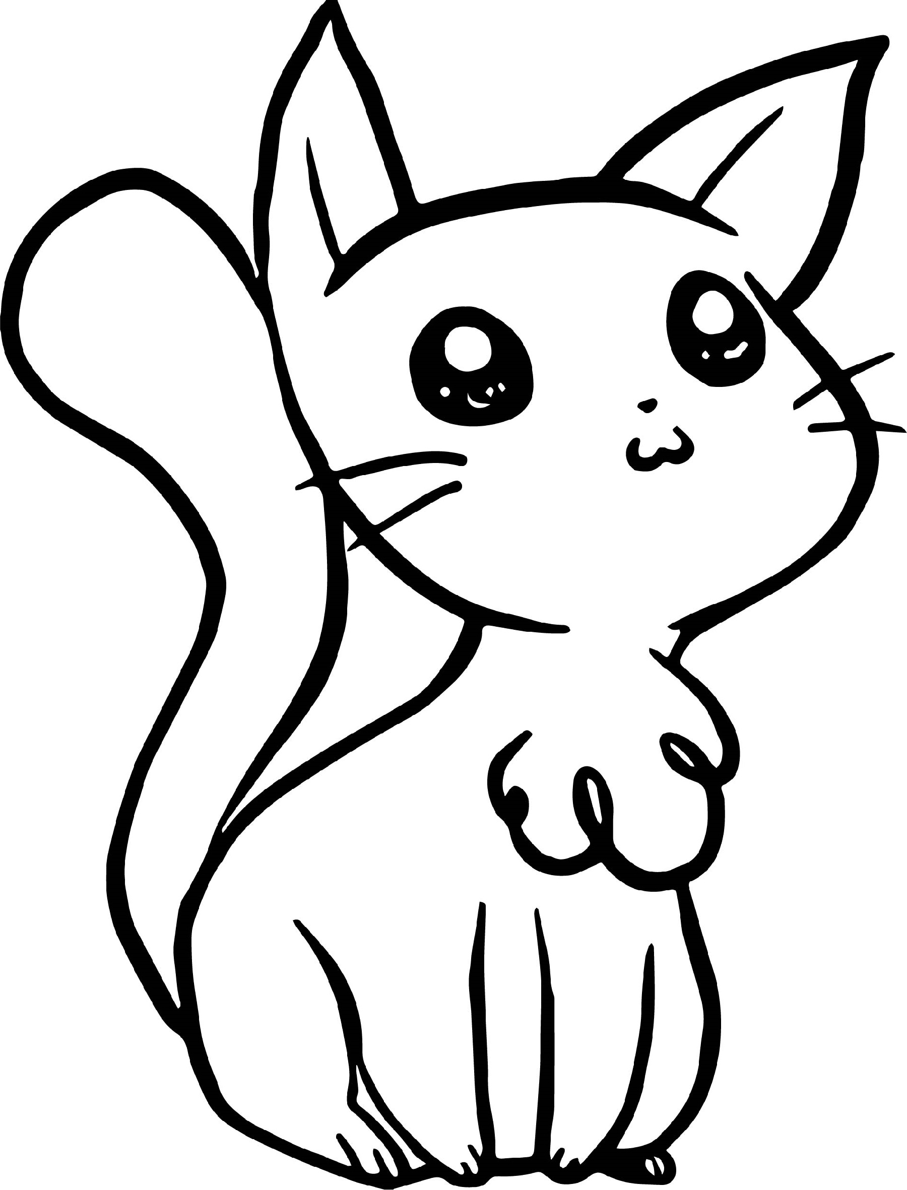 Printable Cute Cat Coloring Pages