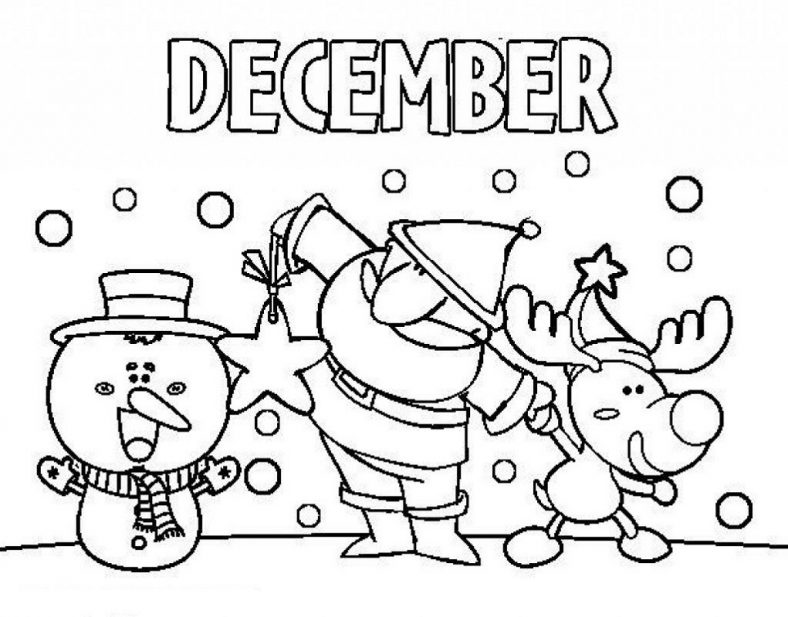 December Coloring Pages Sheet