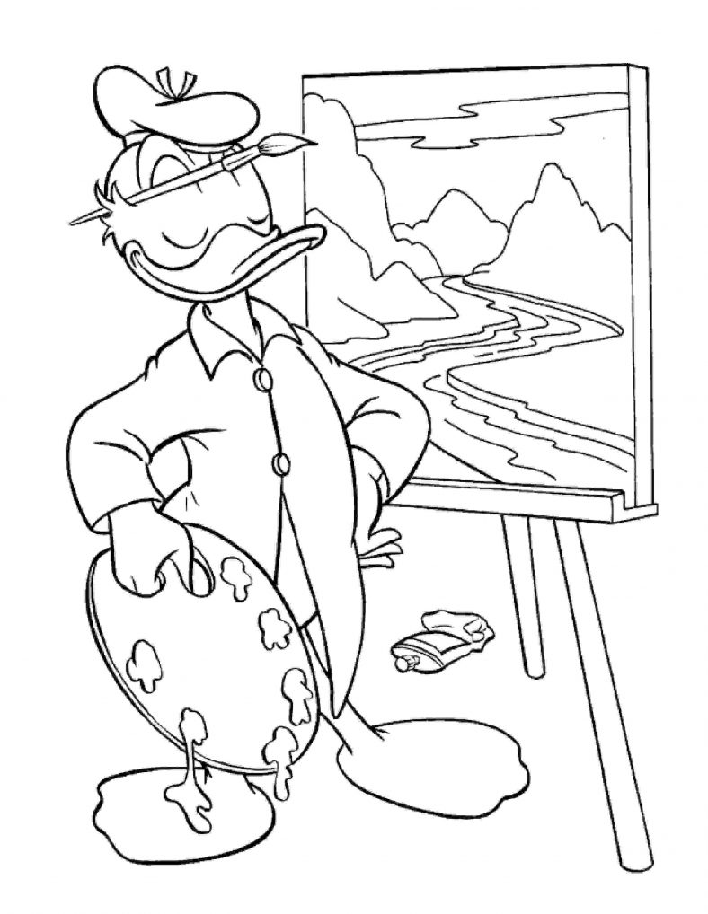 Donald Duck Coloring Pages Disney