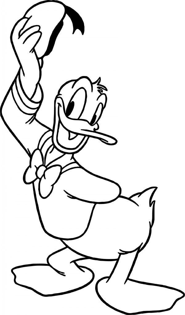 Donald Duck Coloring Pages Easy