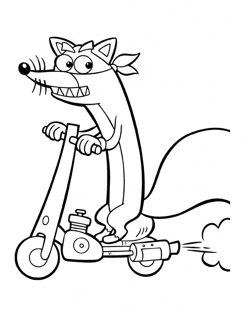 Dora The Explorer Coloring Pages Swiper