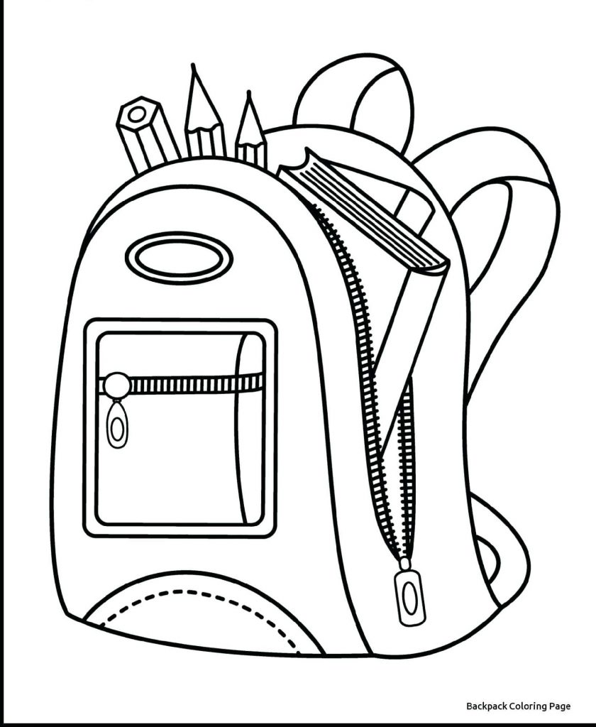 Download Backpack Coloring Page