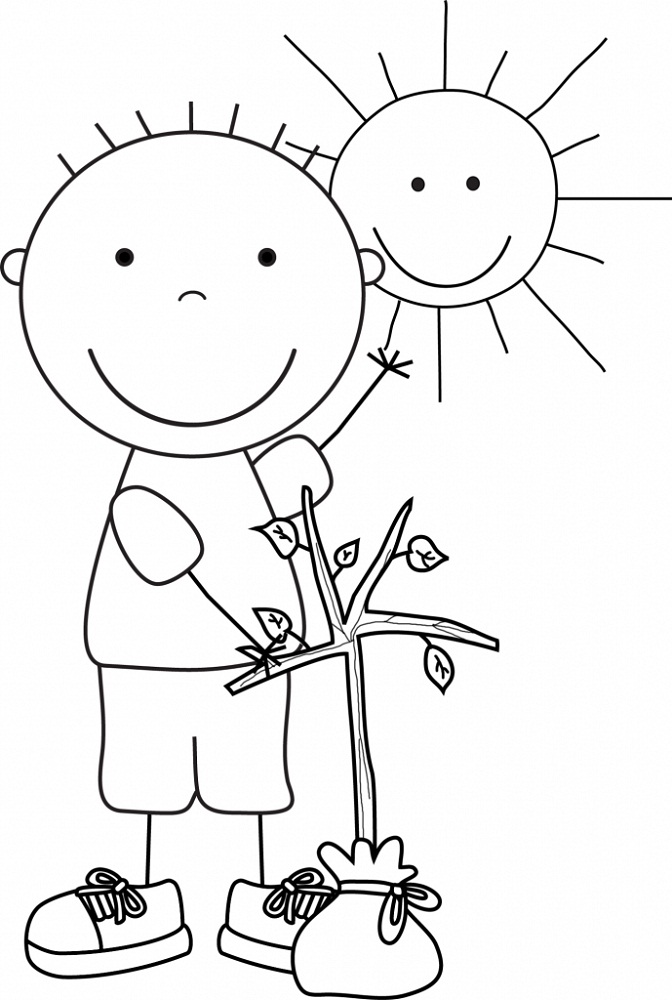 Simple Earth Day Coloring Pages | 101 Coloring