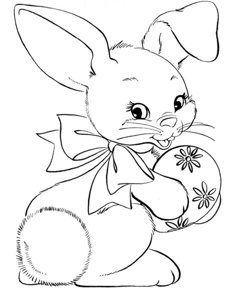 Easter Bunny Coloring Pages Cartoon