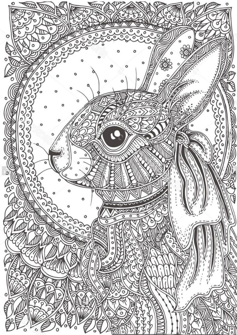 Easter Bunny Pictures To Colour For Adults