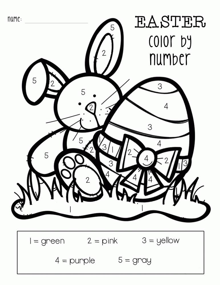 Easter Color By Number Printable Egg