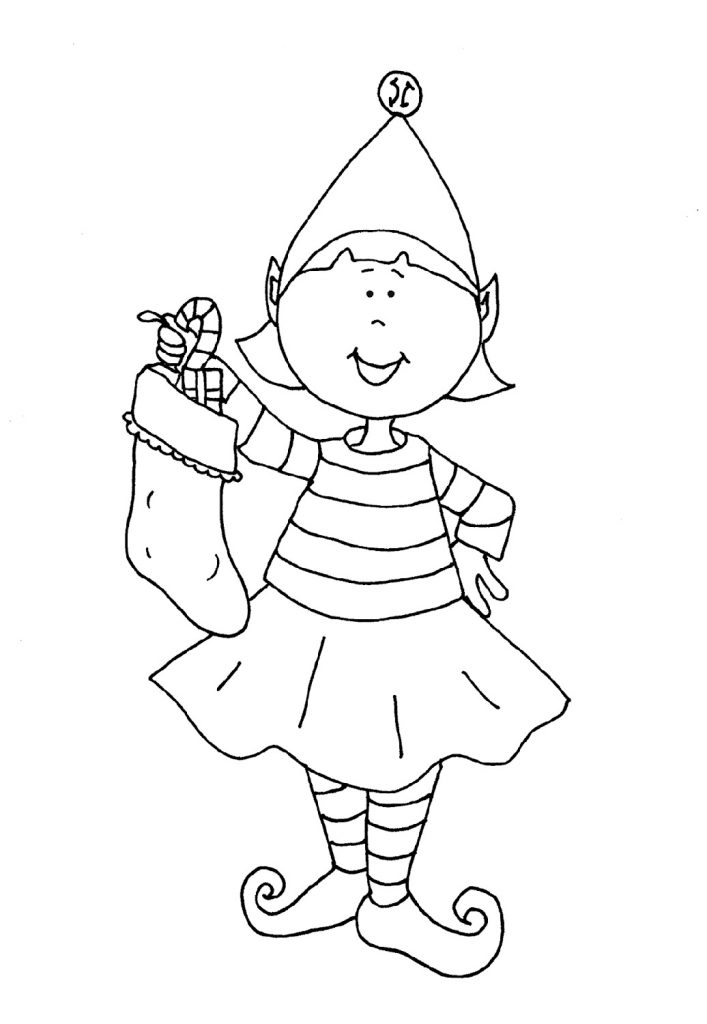 Elf On The Shelf Coloring Pages Girl