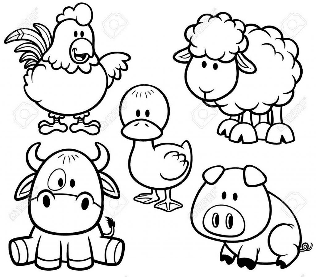 Farm Animal Coloring Pages Baby