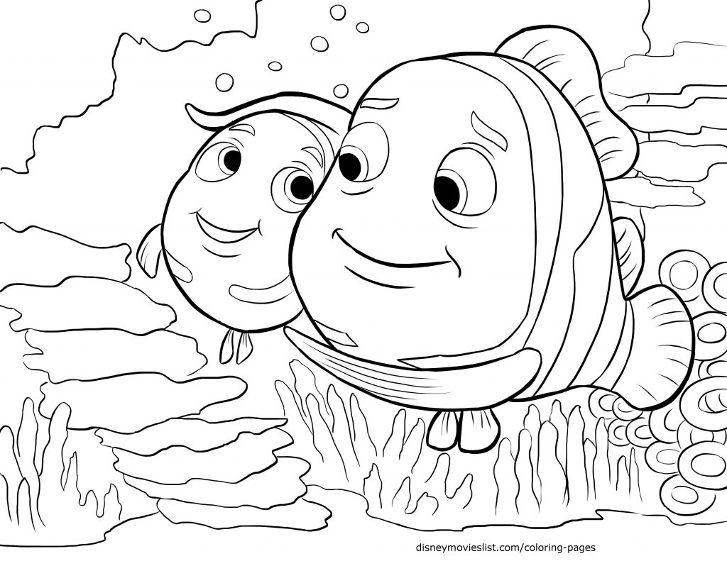 Finding Nemo Coloring Pages Cartoon