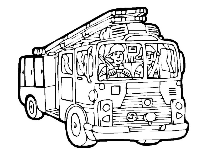 Fireman Coloring Pages Fire Truck