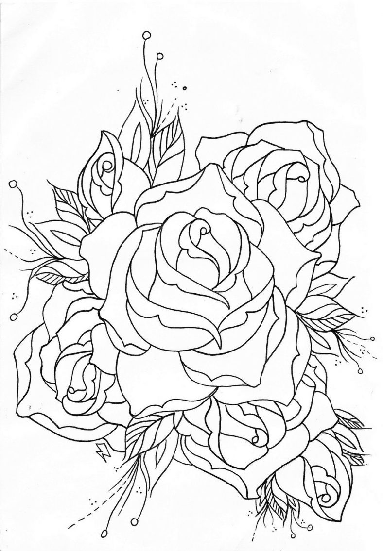 Flower Coloring Pages Rose