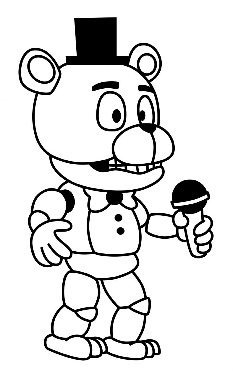 Fnaf Coloring Pages Freddy