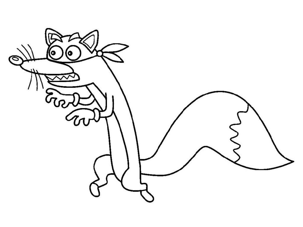 Fox Coloring Pages Cartoon