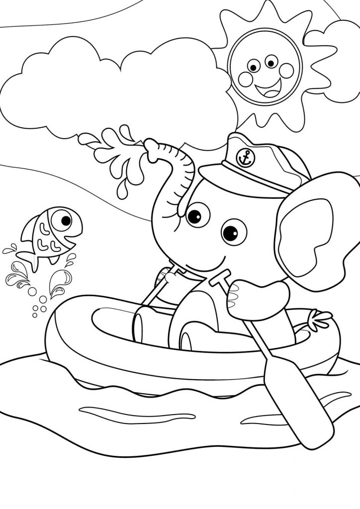 Free Baby Elephant Coloring Pages
