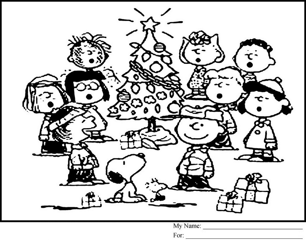 Free Charlie Brown Christmas Coloring Pages