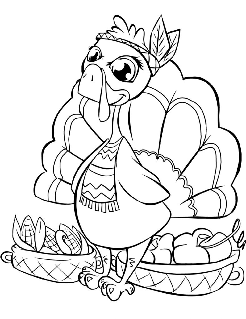 Cute Printable Thanksgiving Coloring Pages / 1 Fun turkey