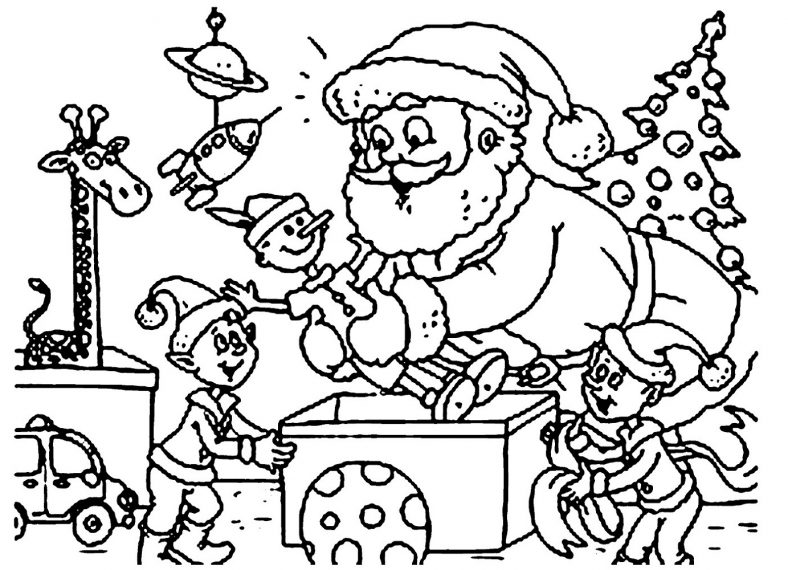 Free Santa Coloring Pages Templates