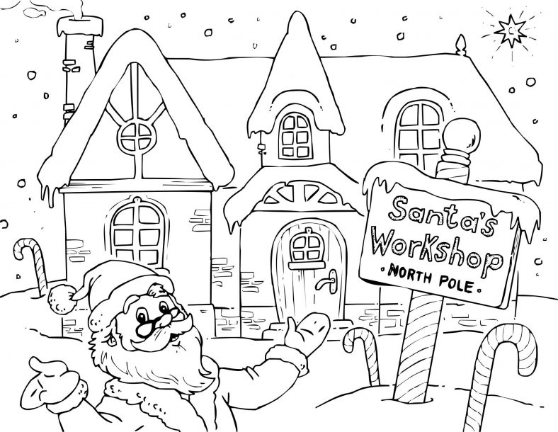 Free Santa Coloring Pages Workshop