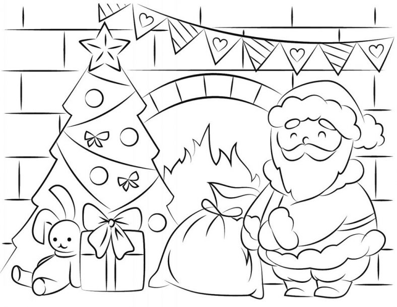 Free Santa Coloring Pages for Kids