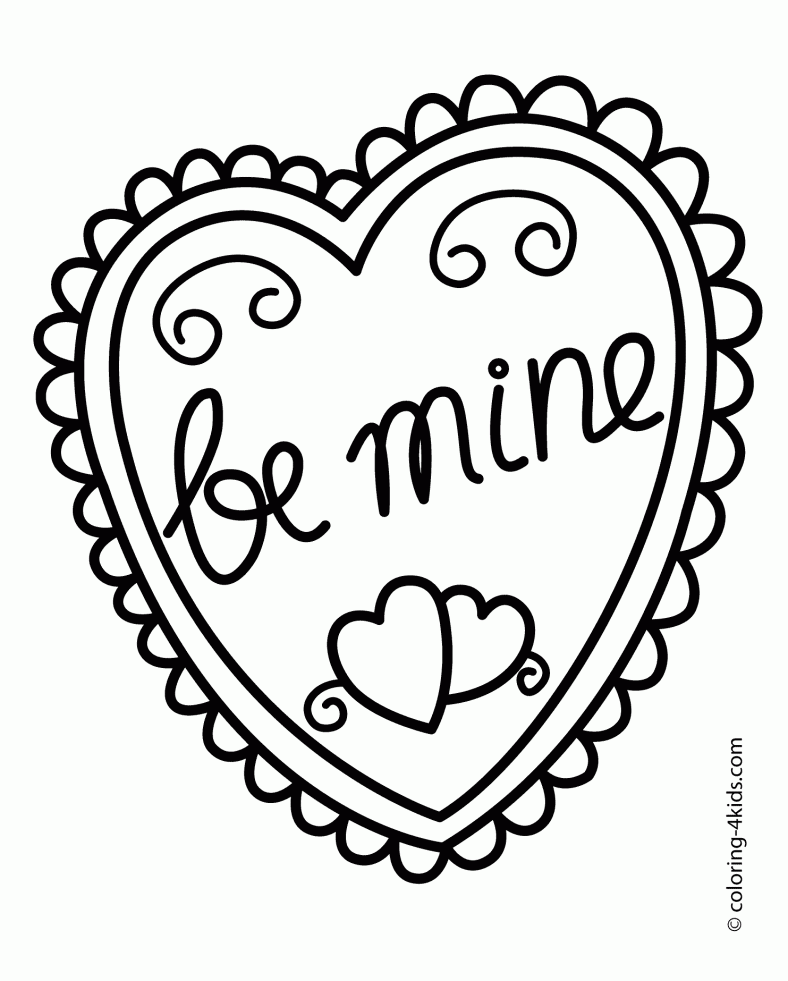 Free Valentine Coloring Pages Heart