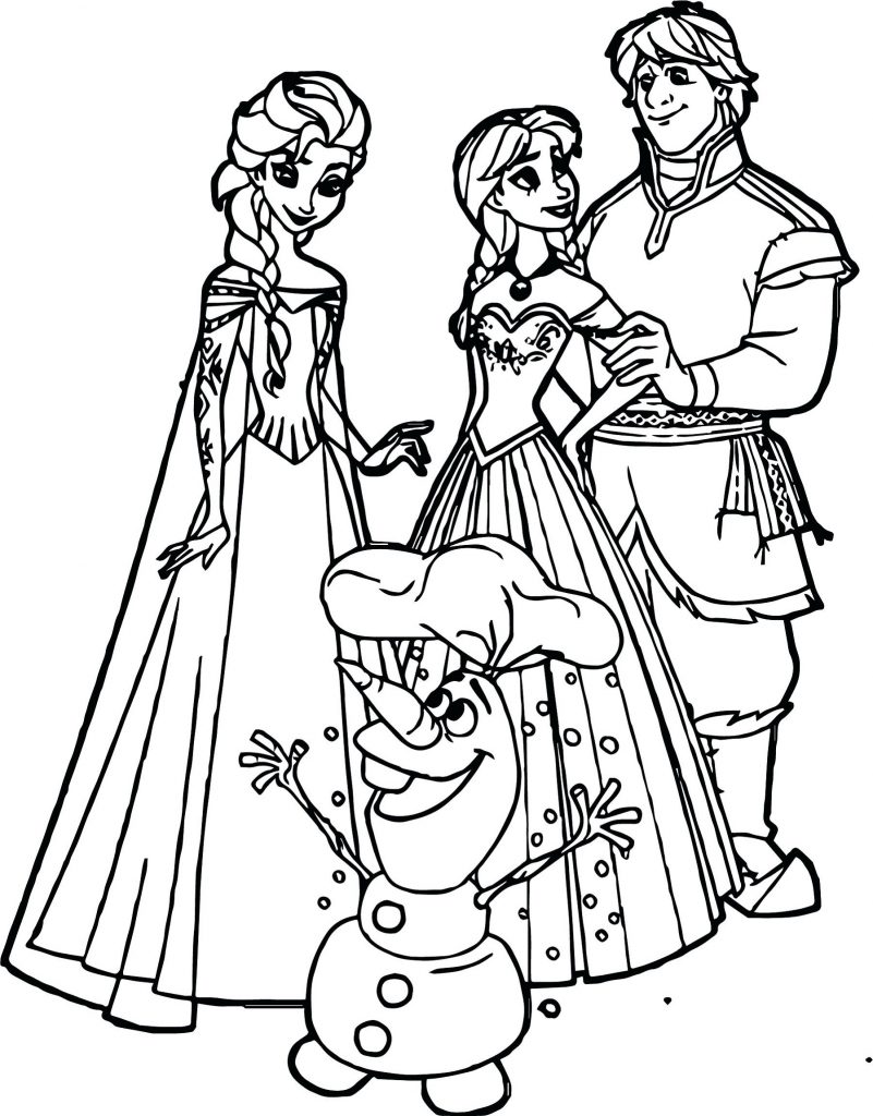 Frozen Pictures To Colour Pages