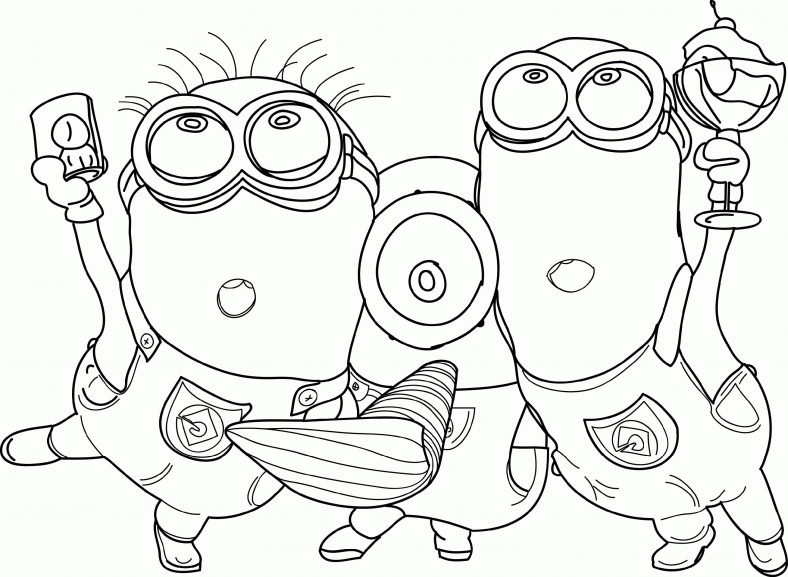 Funny Minion Coloring Pages