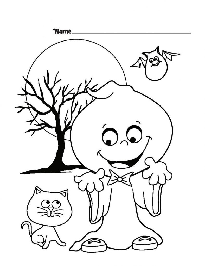 Halloween Coloring Pages For Toddlers Cute