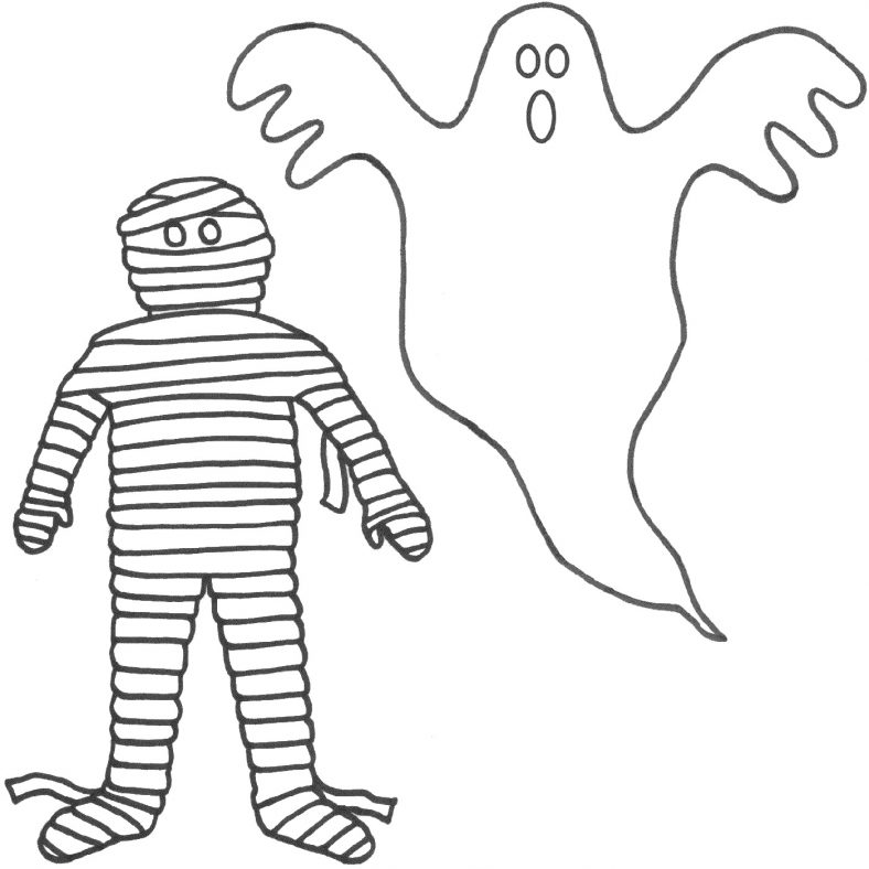 Halloween Coloring Pages For Toddlers Mummy