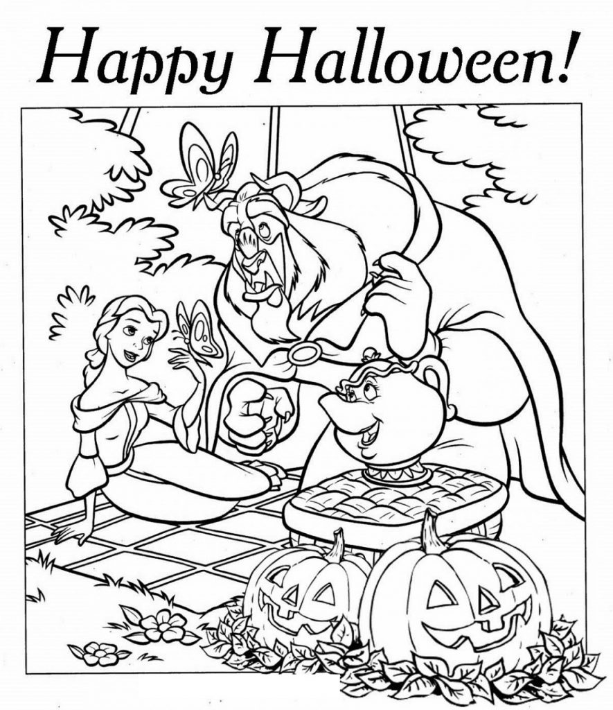 Halloween Coloring Sheets Cartoon