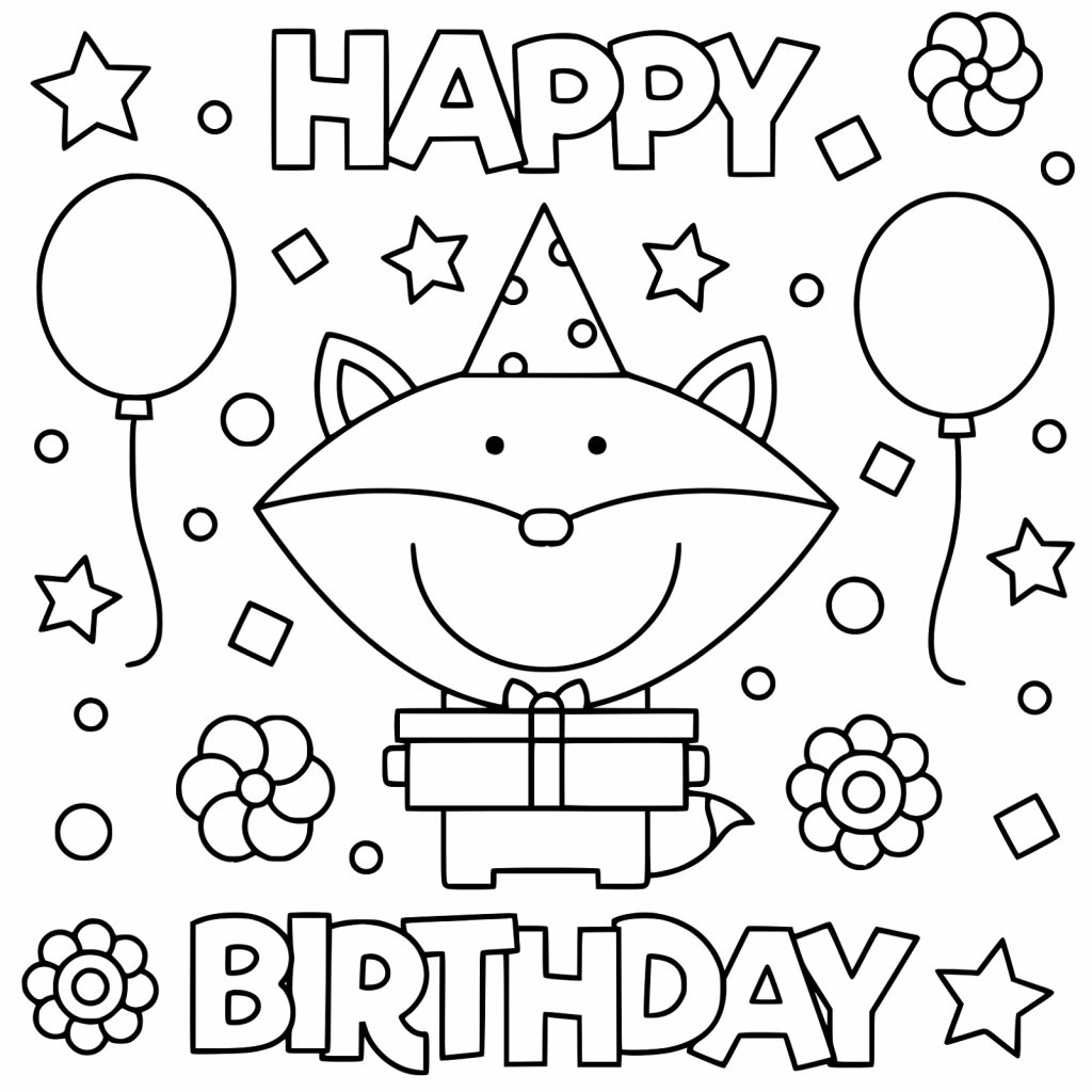 Happy Birthday Dad Coloring Pages for Kids