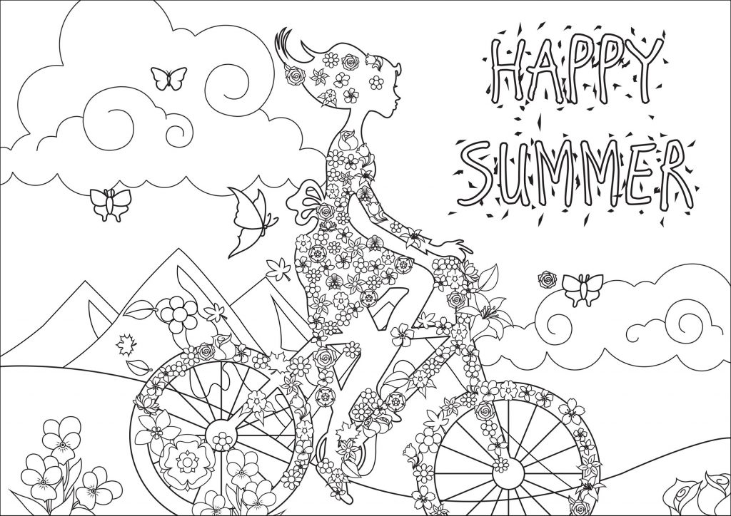 Happy Summer Coloring Pages