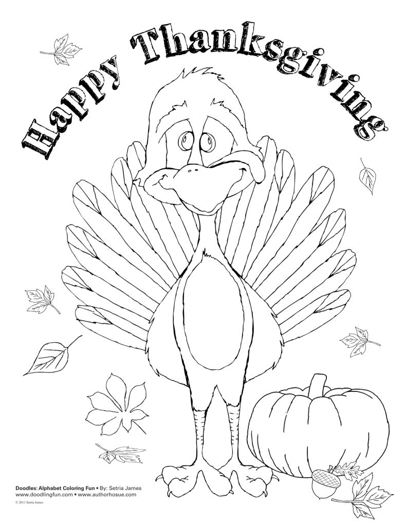 Happy Thanksgiving Coloring Pages Activity