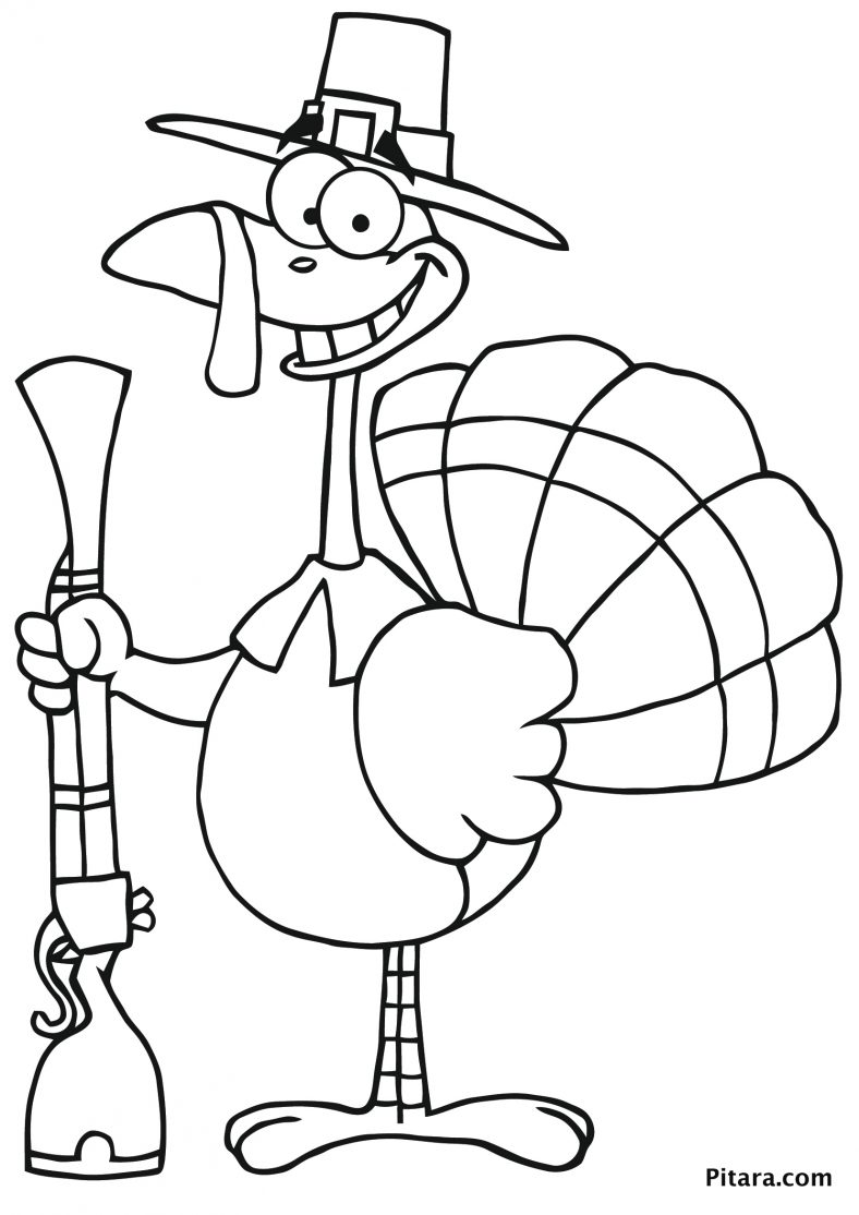Happy Thanksgiving Coloring Pages Pilgrim