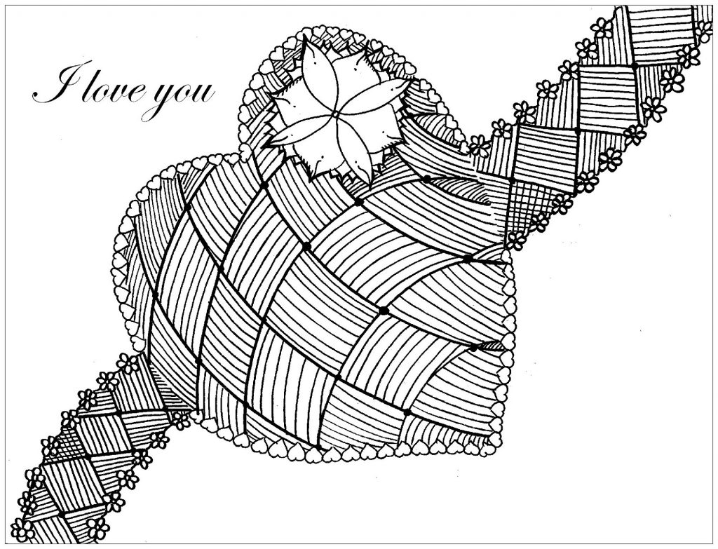 Heart Coloring Pages For Adults