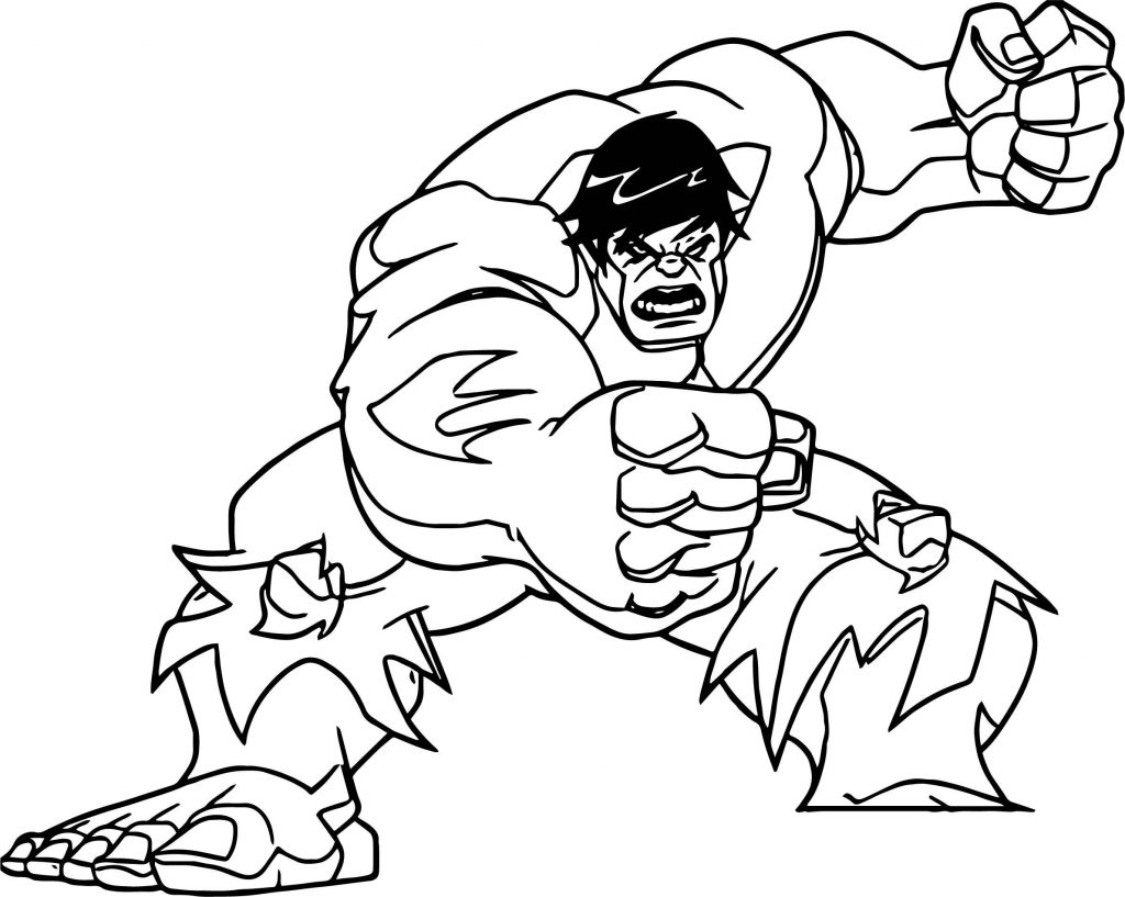 Hulk Coloring Angry Hulk