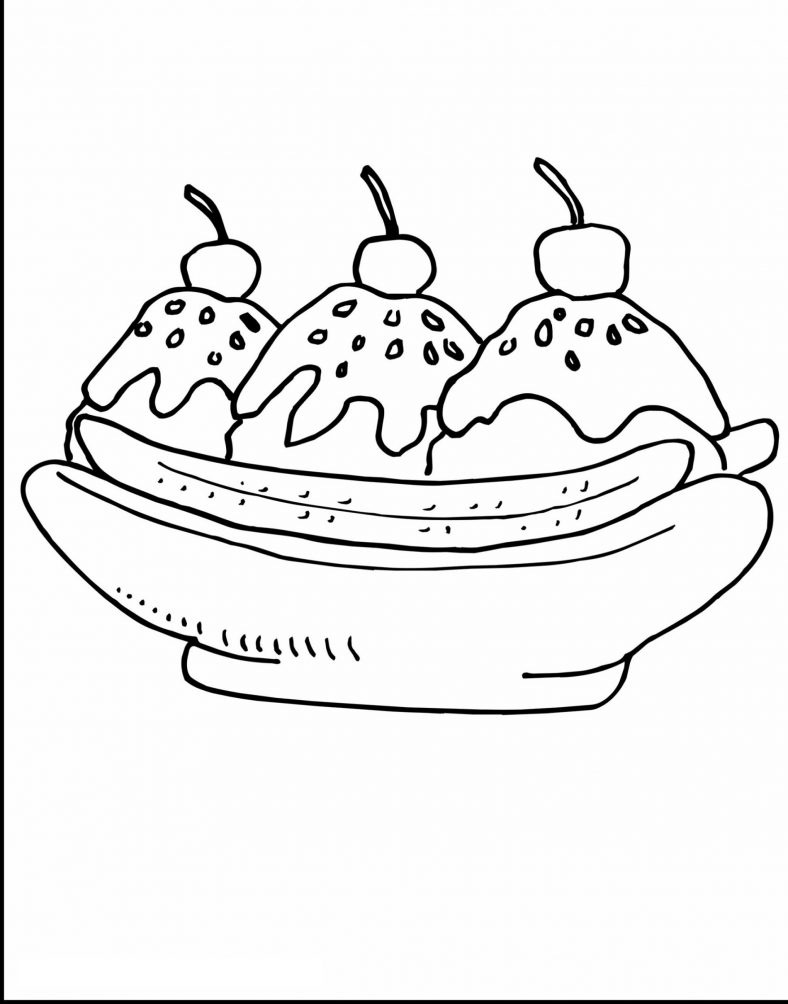 Ice Cream Coloring Pages Sundae