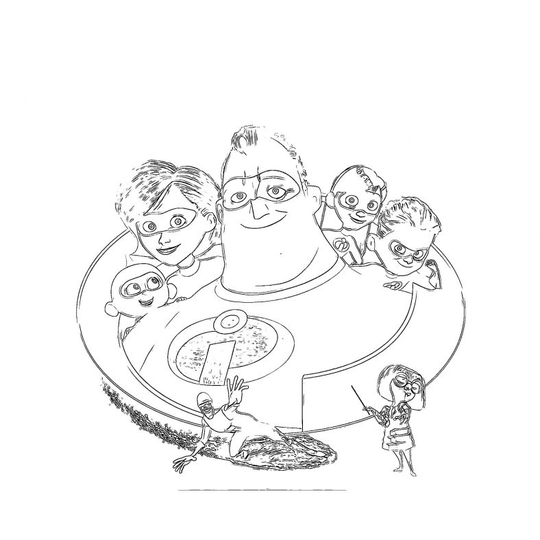 Incredibles Coloring Pages Family