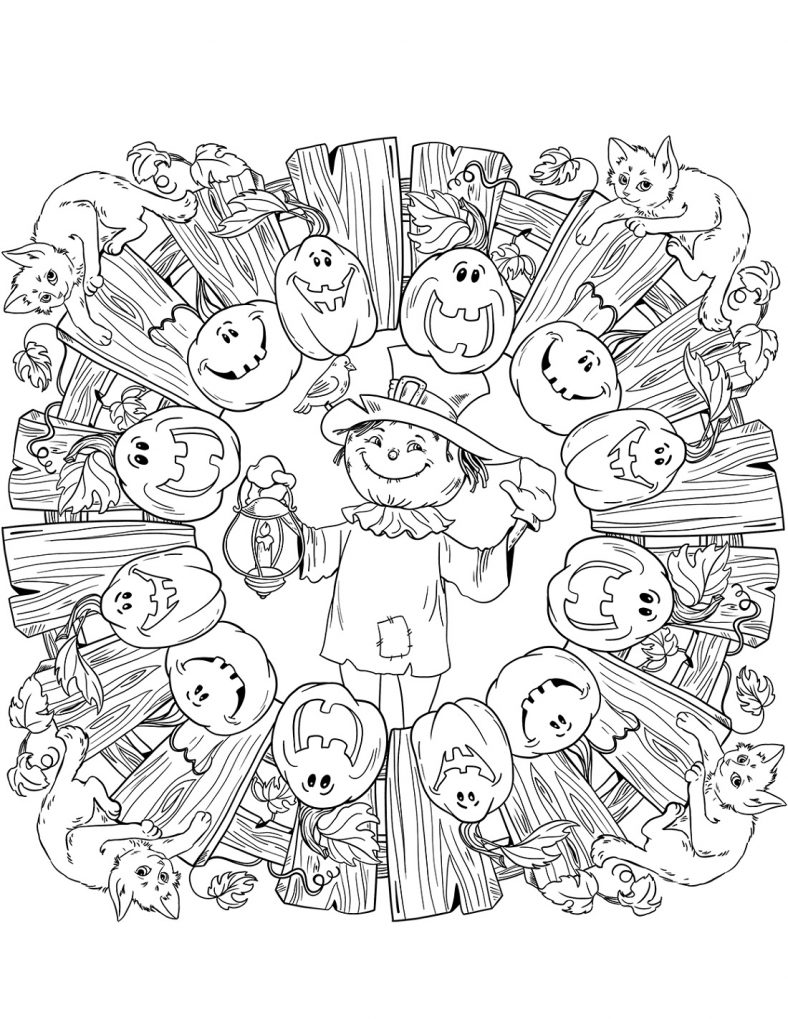 Jack O Lantern Coloring Pages Halloween