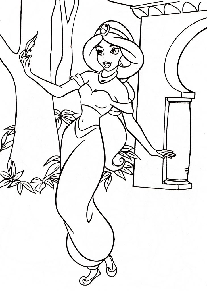 Jasmine Coloring Pages Beautiful