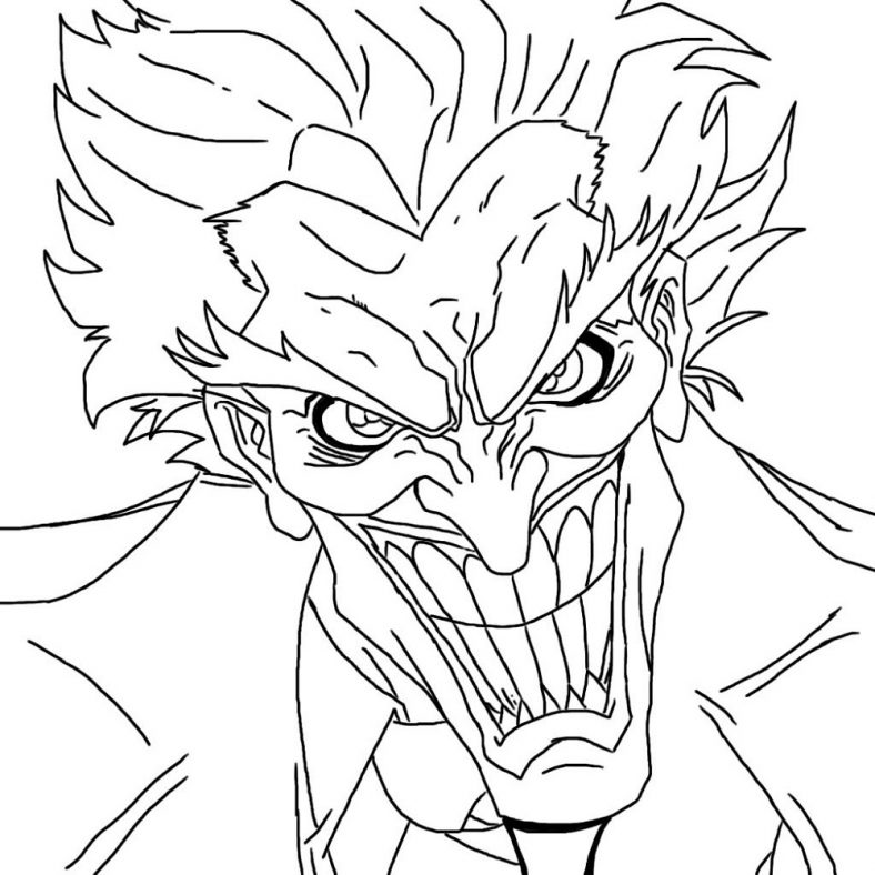Joker Coloring Pages Face