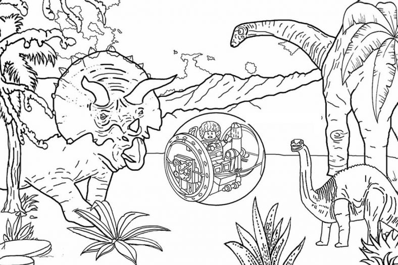 Jurassic World Coloring Pages Lego
