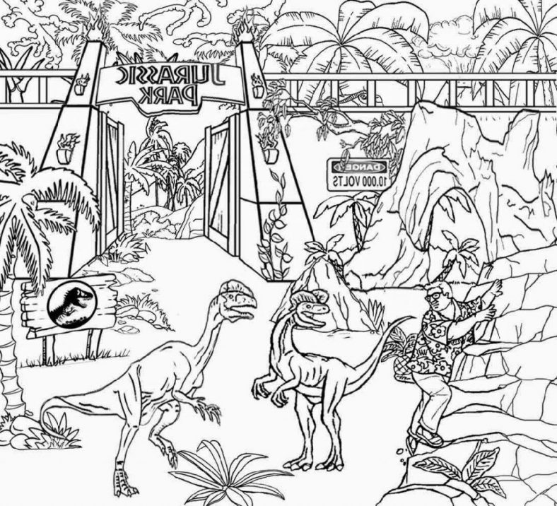 Jurassic World Coloring Pages Movie