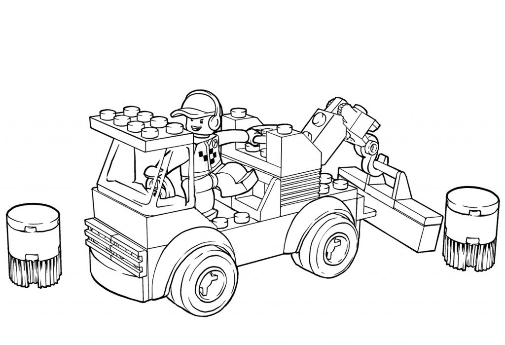 Lego Tow Truck Coloring Pages