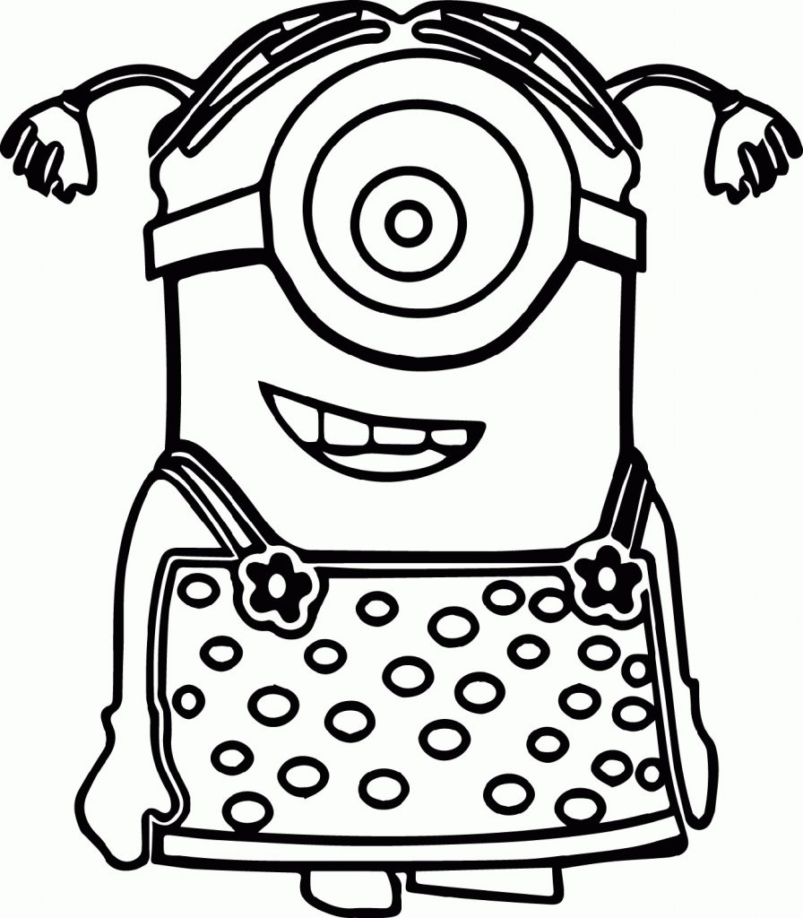 Little Girl Minion Coloring Pages