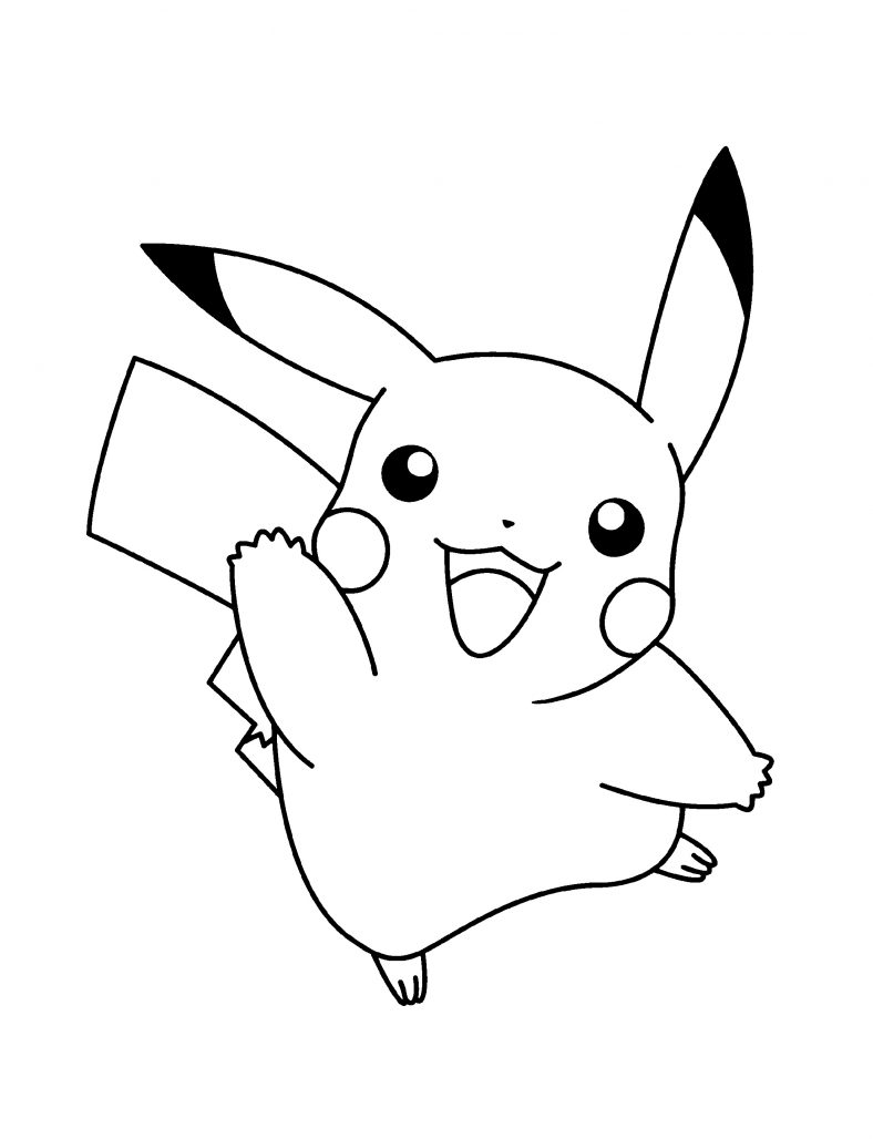 Lovely Pikachu Coloring Pages