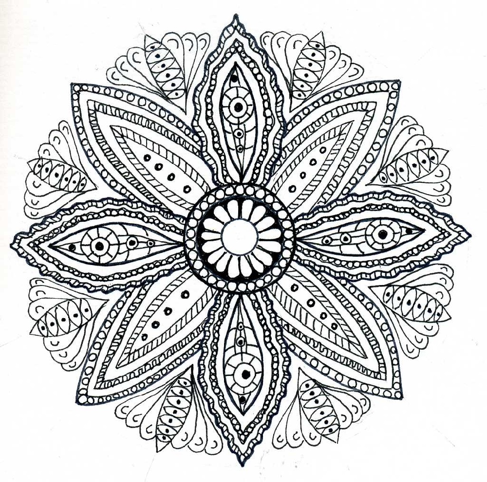 Mandala Coloring Pages Flower